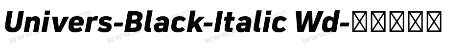 Univers-Black-Italic Wd字体转换